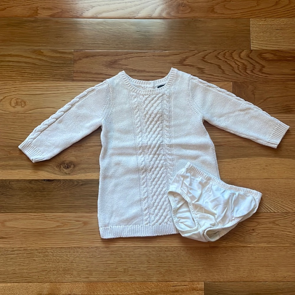 Baby Gap Toddler Girl 18-24 month Beige Sweater Dress